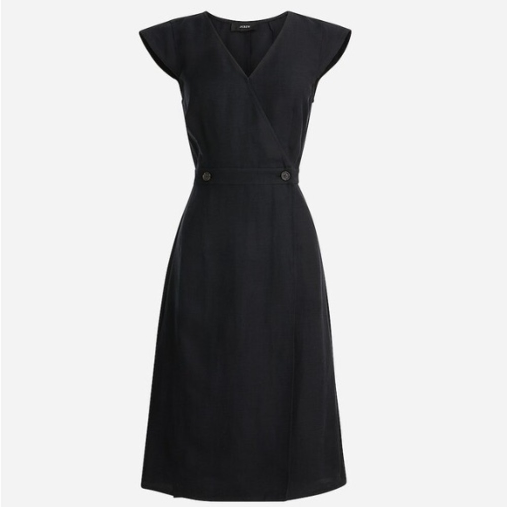 NWT J. Crew Linen Cupro Sheath Dress